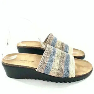 Montego Bay Club sandals size 9.5 42 multicolored striped vintage 90s wedges